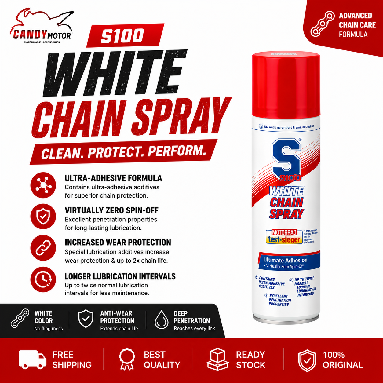 S100 White Chain Spray