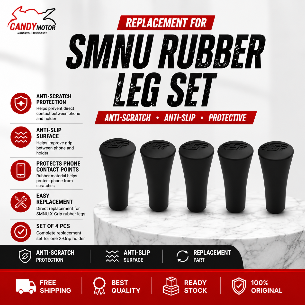 SMNU Rubber Leg Set CandyMotor