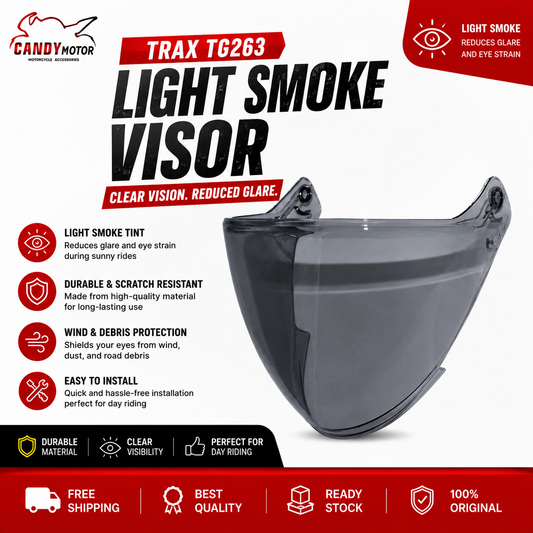 TRAX TG263 Light Smoke Visor