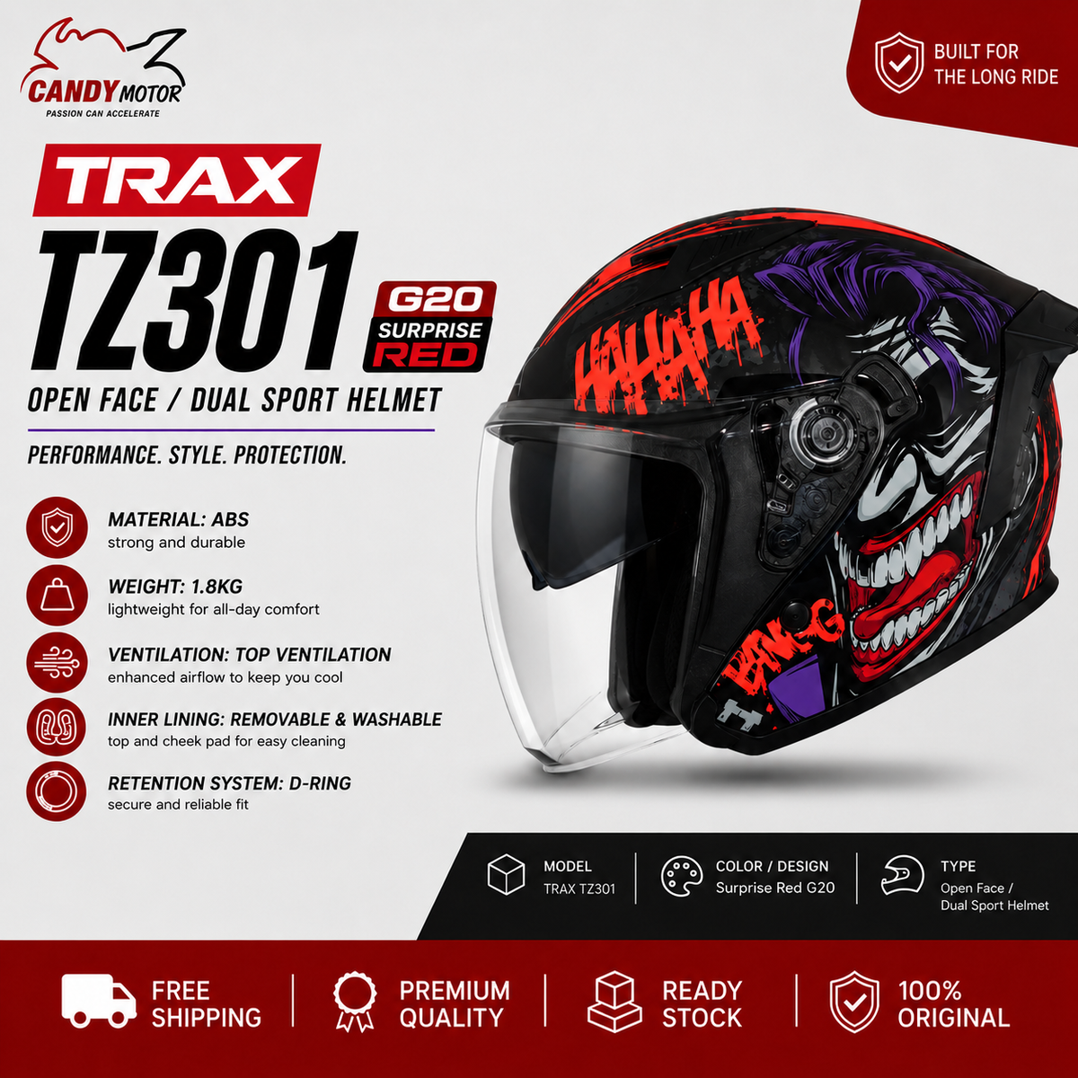TRAX TZ301 G20 Surprise Red