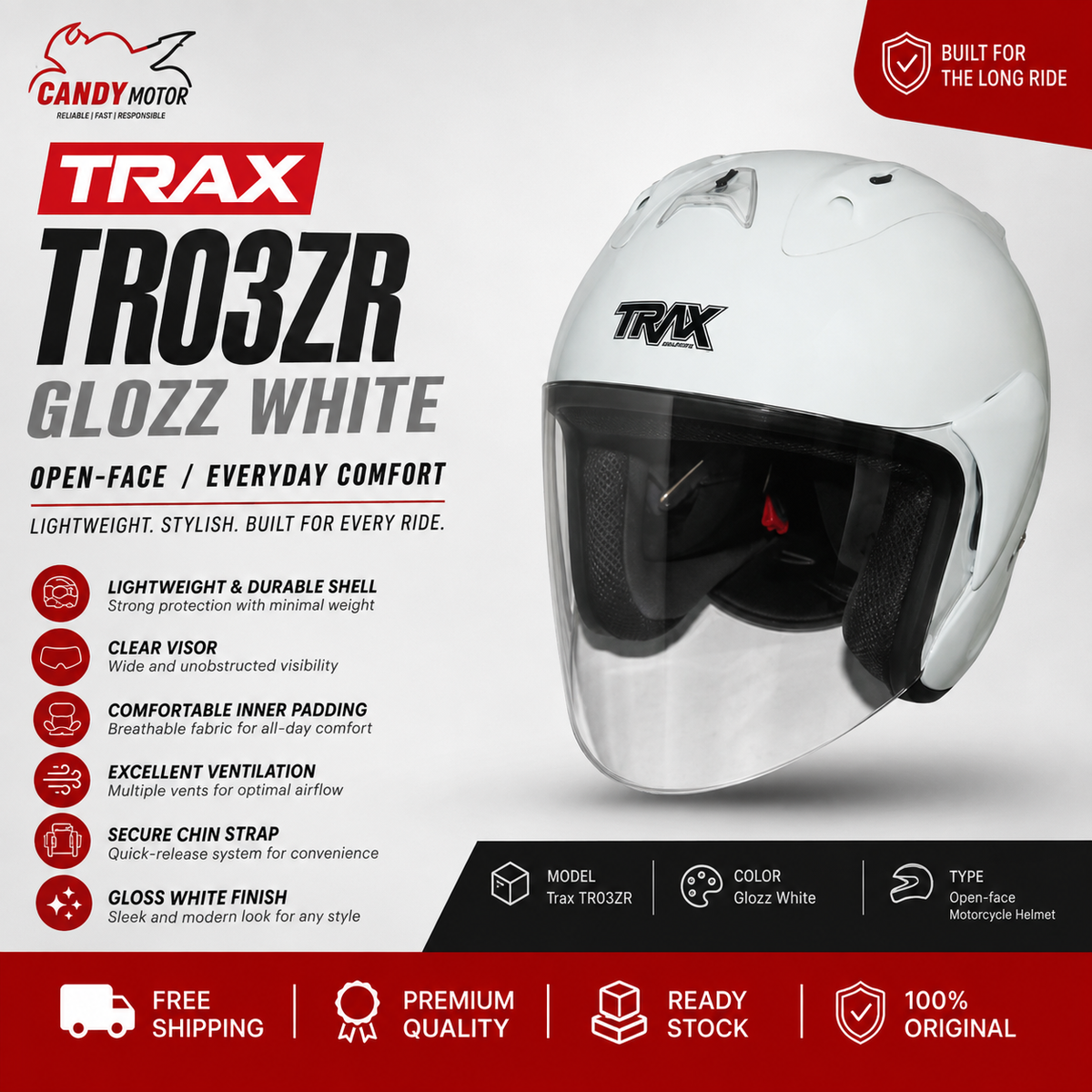 Trax TR03ZR Glozz White
