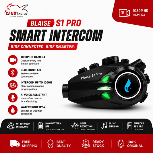 BLAISE S1 Pro Helmet Intercom with Camera