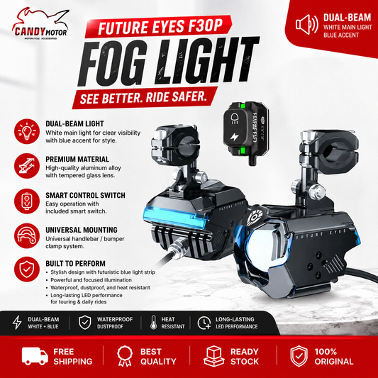 Future Eye Fog Light F30P Black-blue light