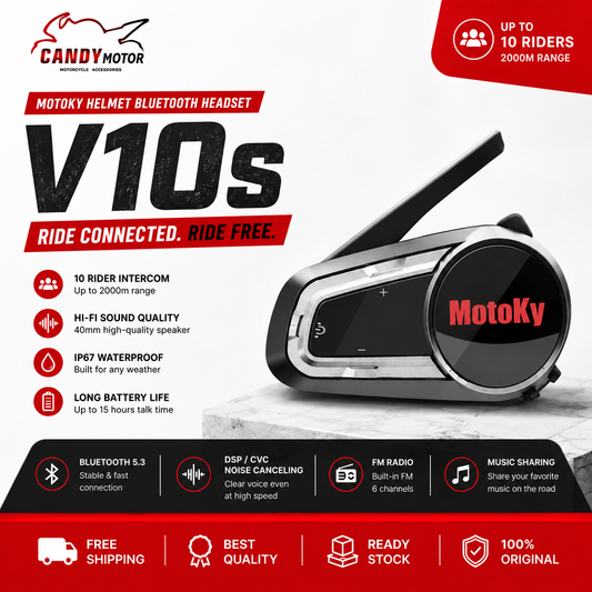 MotoKy Helmet V10s Bluetooth Headset
