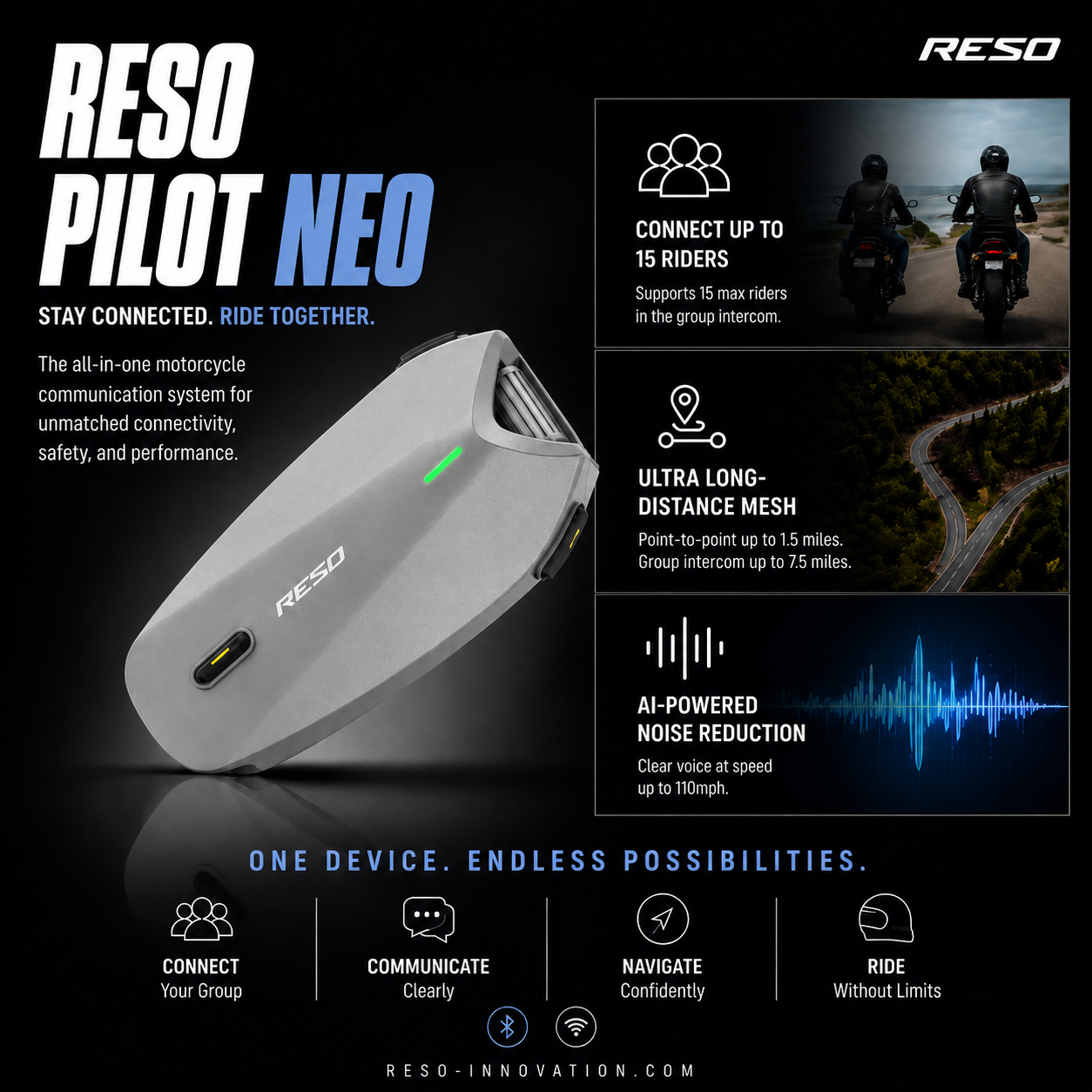Reso Pilot Neo Bluetooth Mesh Intercome – CandyMotor