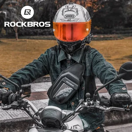 ROCKBROS Magnetic Motorcycle Tank Bag Waterproof Touchscreen Phone Pouch Chest Shoulder Bag