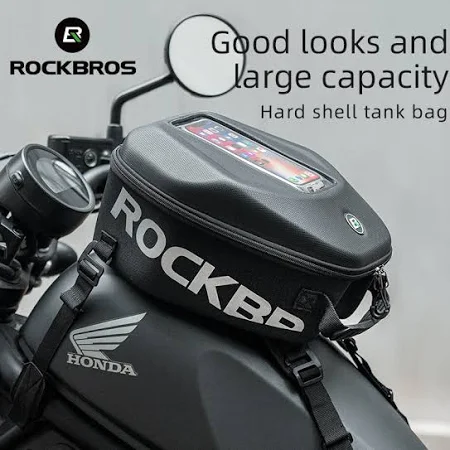 ROCKBROS 7L Hard Shell Motorcycle Tank Bag Waterproof with Touchscreen Phone Pouch