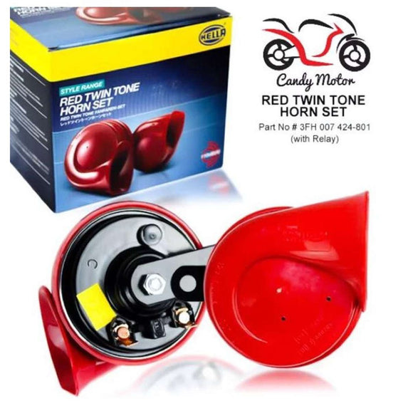 Hella Red Twin Tone Horn Set